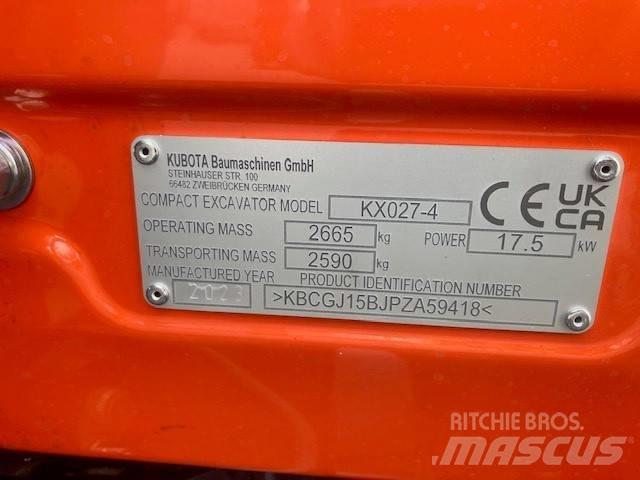 Kubota KX027-4 Mini Escavadoras <7t
