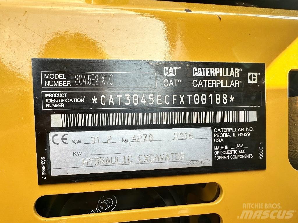 CAT 304.5 E2 XTC Mini Escavadoras <7t