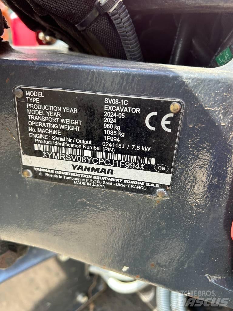 Yanmar SV08-1C Mini Escavadoras <7t