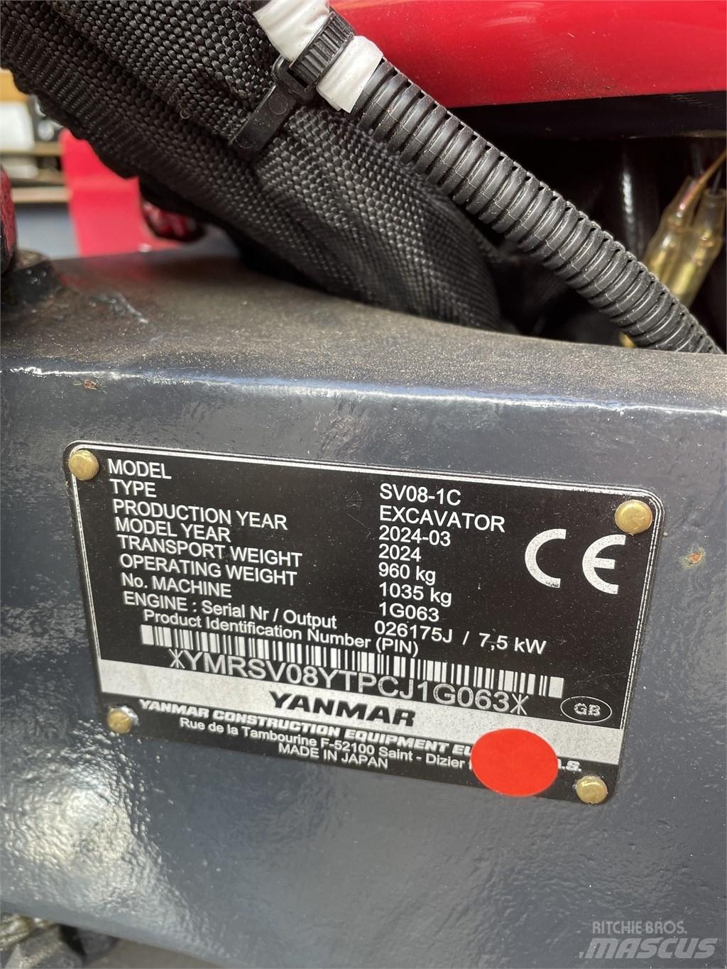Yanmar SV 08 Mini Escavadoras <7t