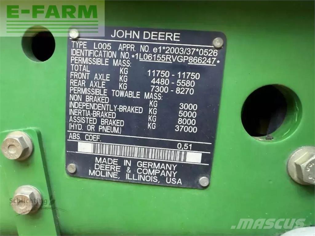 John Deere 6155r Tratores Agrícolas usados