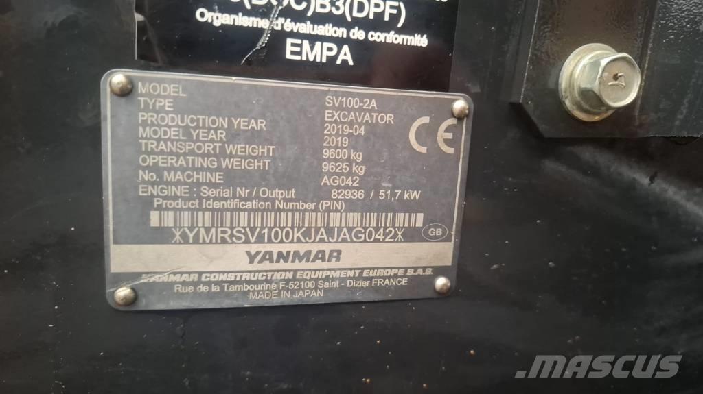 Yanmar SV 100-2A Escavadoras Midi 7t - 12t