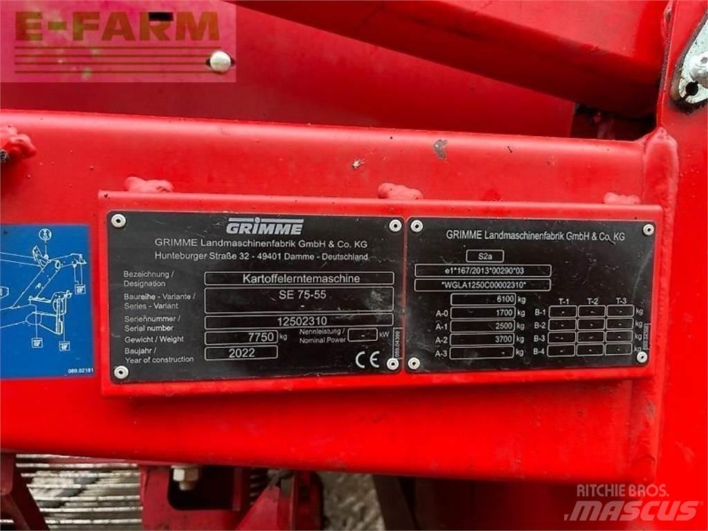 Grimme se 75-55 sb Equipamentos Colheita e apanha de Batatas