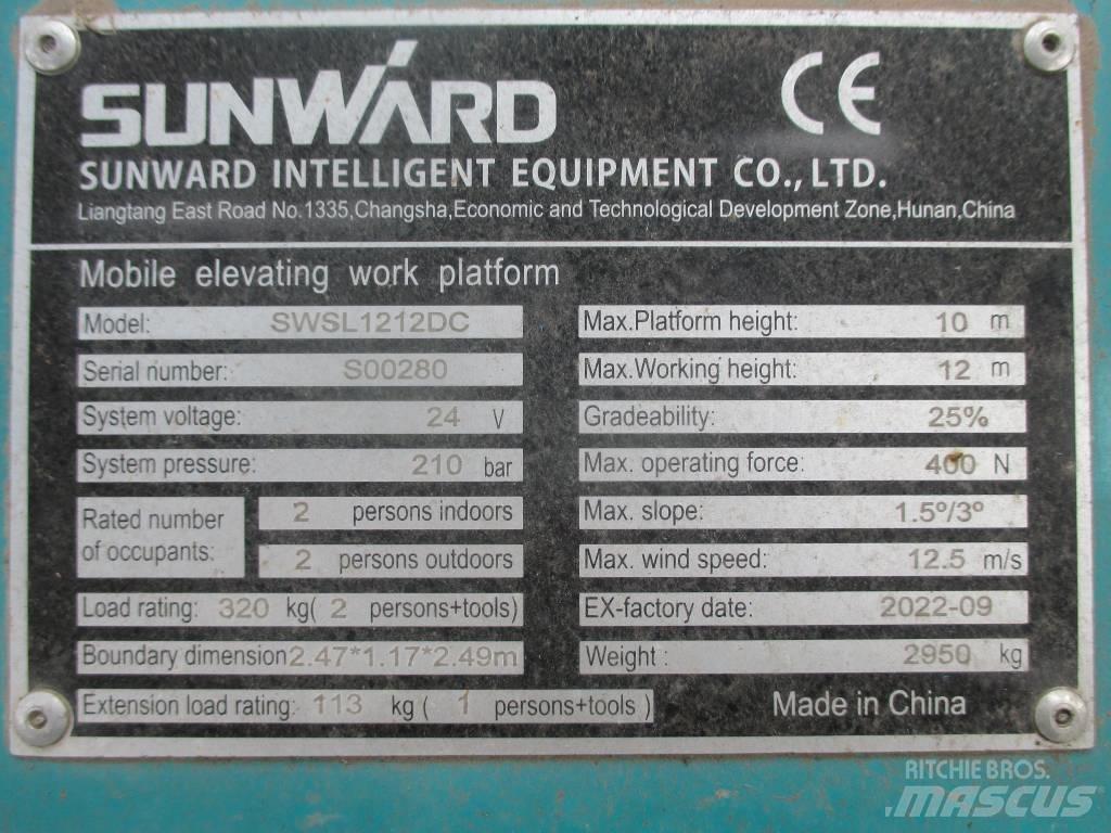 Sunward SWSL 1212 DC Elevadores de tesoura