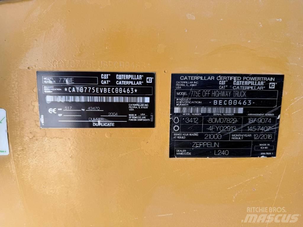 CAT 775 E Camiőes dumper basculantes rígidos