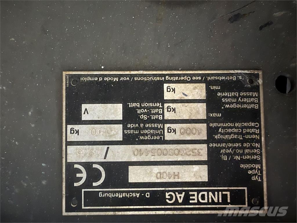 Linde H40D Empilhadores Diesel