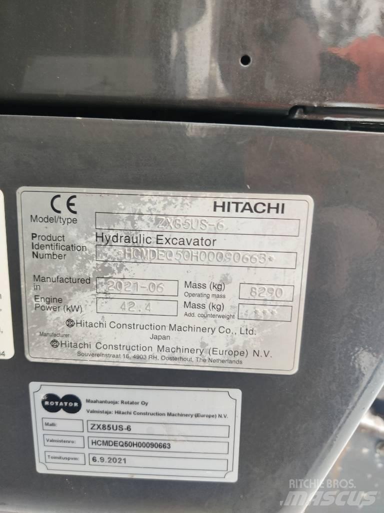 Hitachi ZX85US-6 Escavadoras Midi 7t - 12t