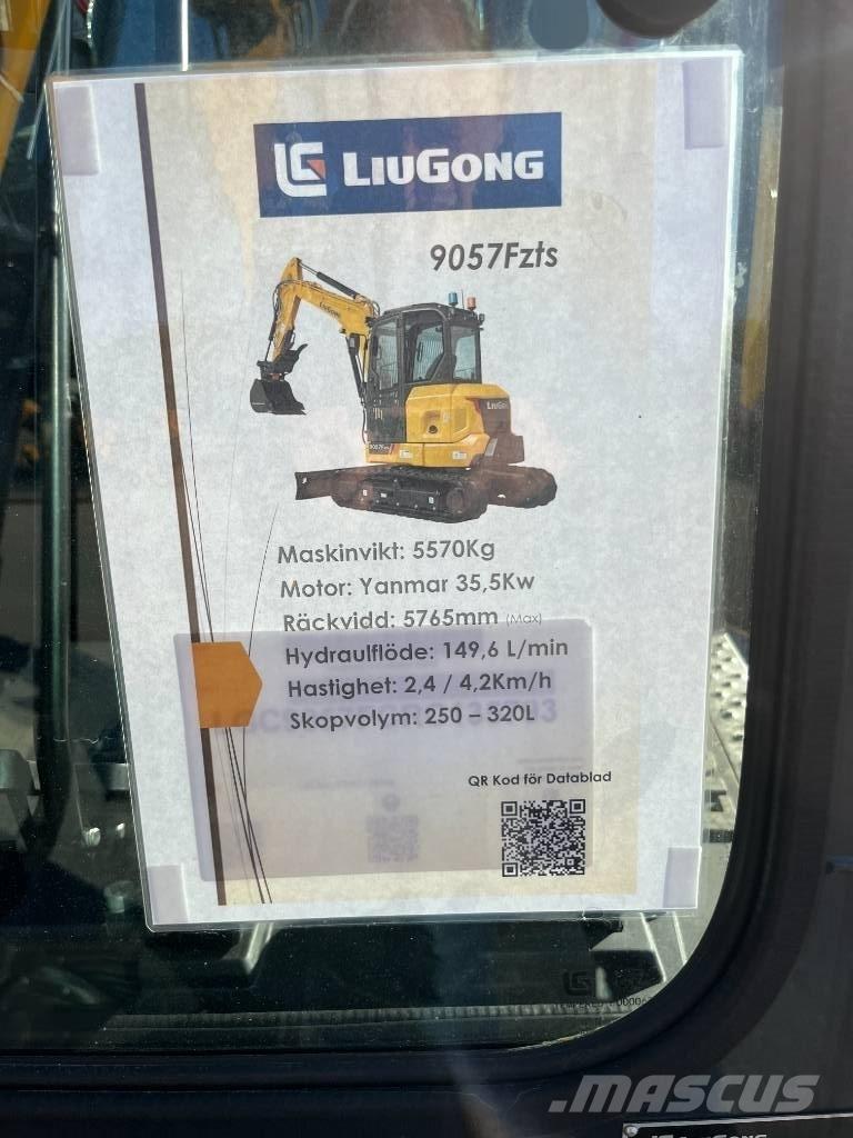LiuGong 9057 FZTS Mini Escavadoras <7t