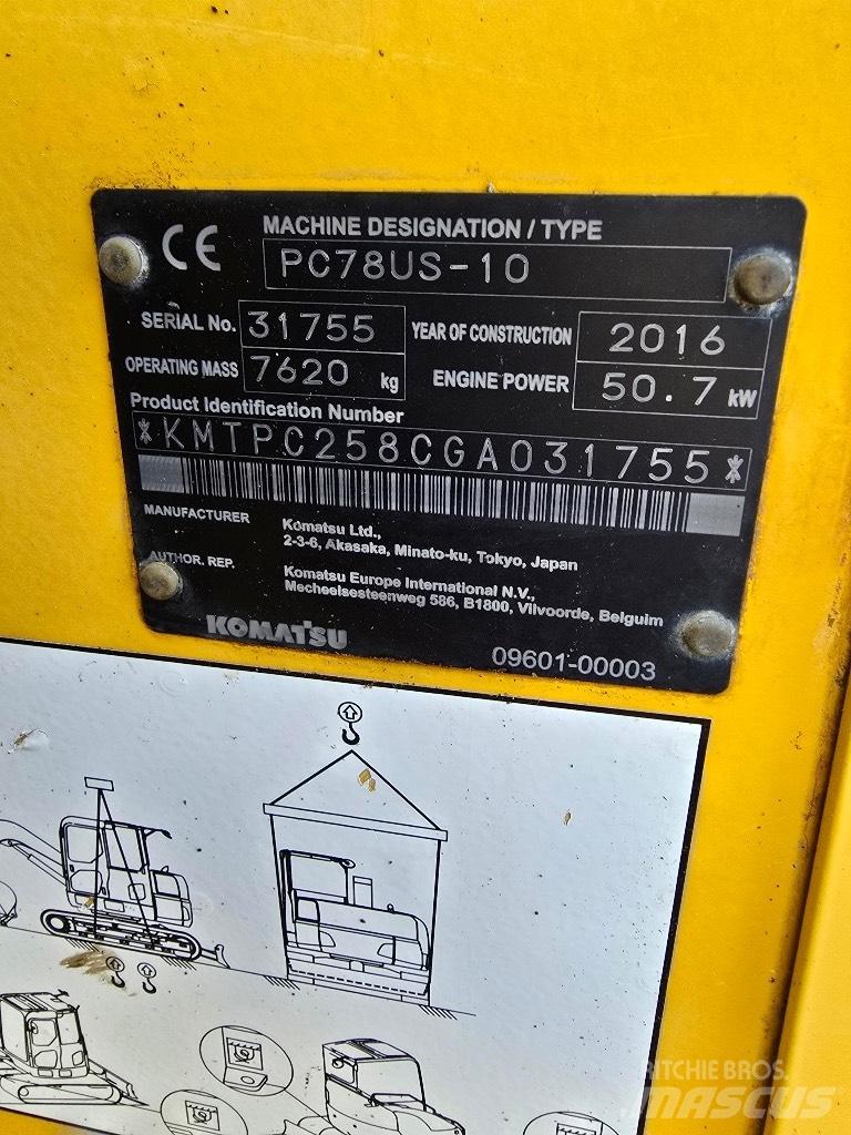 Komatsu Pc 78us-10 Escavadoras Midi 7t - 12t