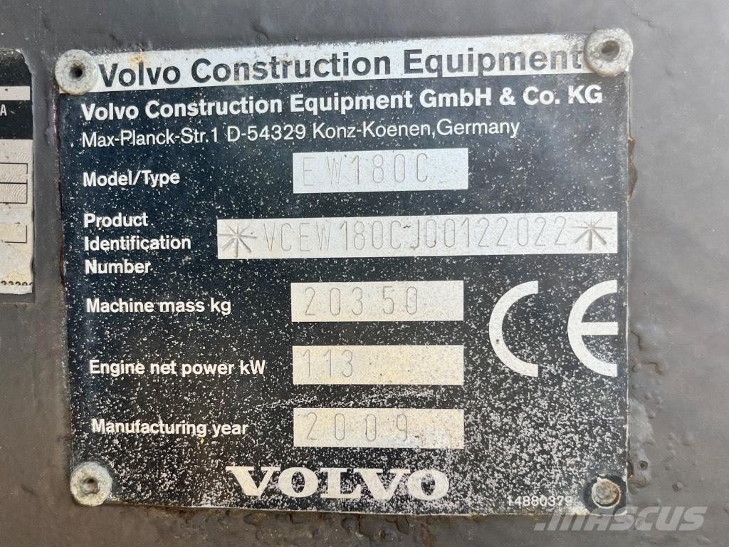 Volvo EW 180 C Escavadoras de rodas