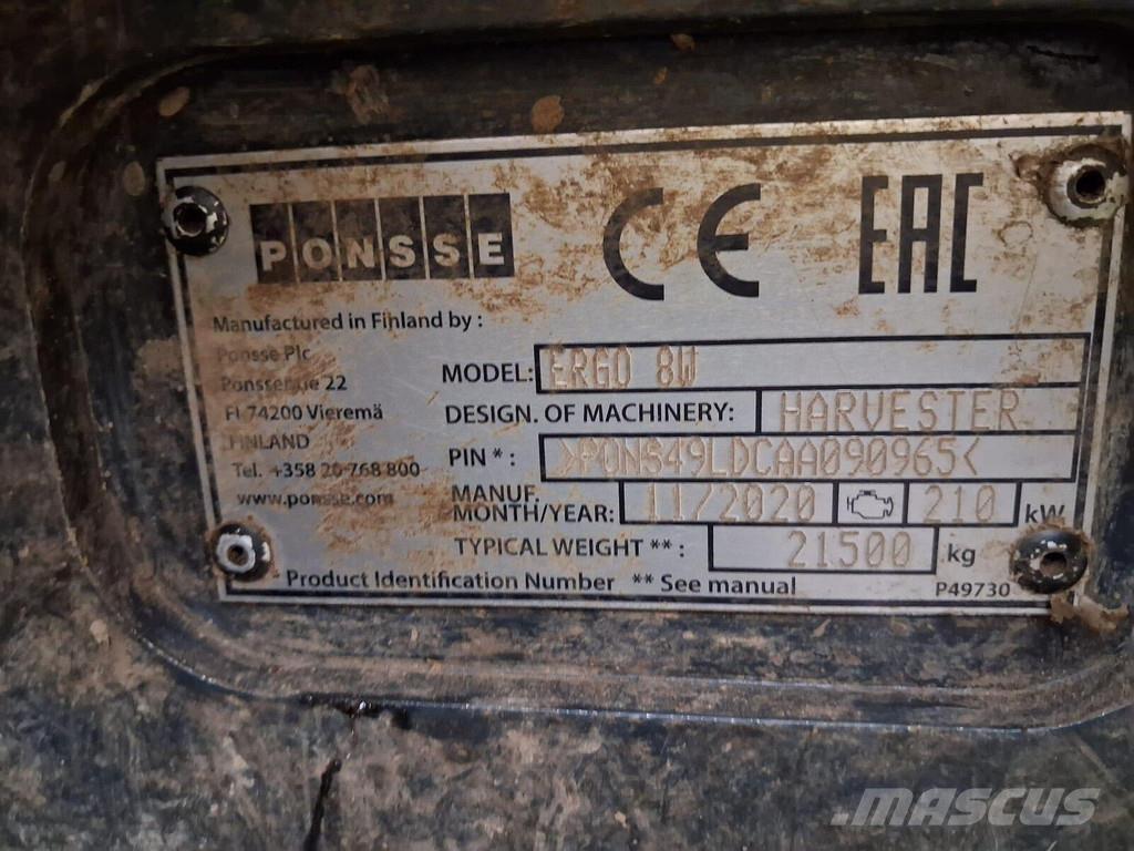 Ponsse Ergo 8W Processadores florestais