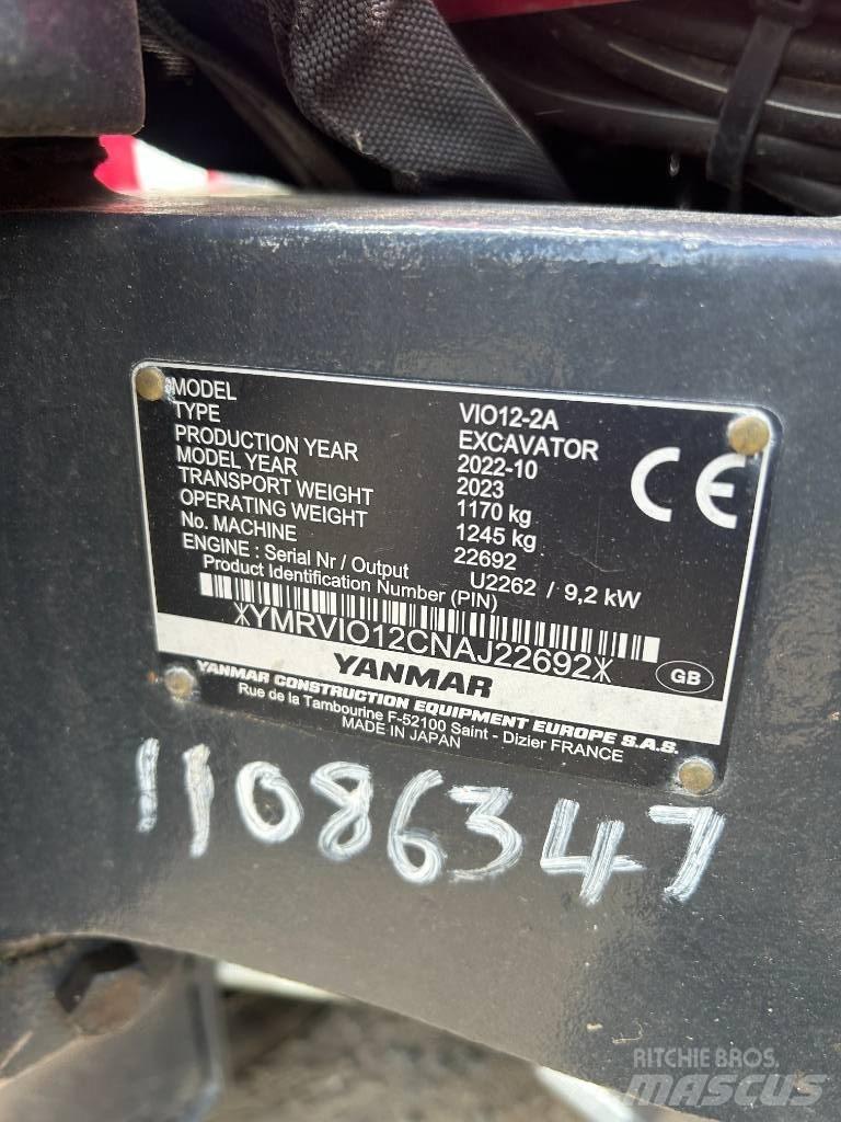 Yanmar VIO12-2A Mini Escavadoras <7t