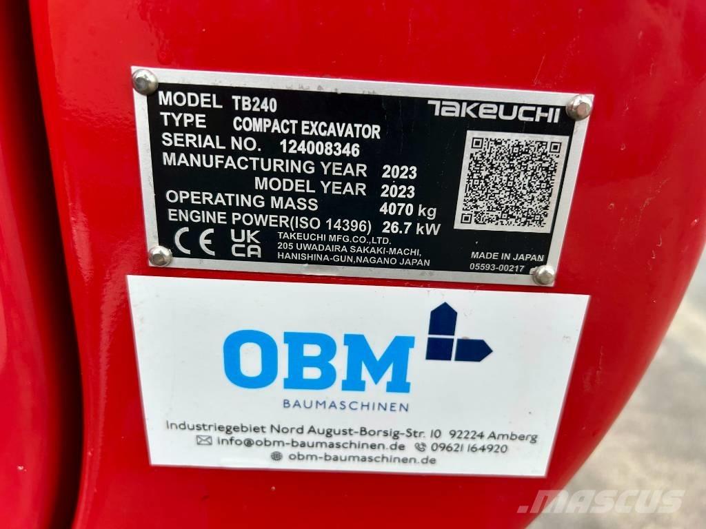 Takeuchi TB 240 Mini Escavadoras <7t