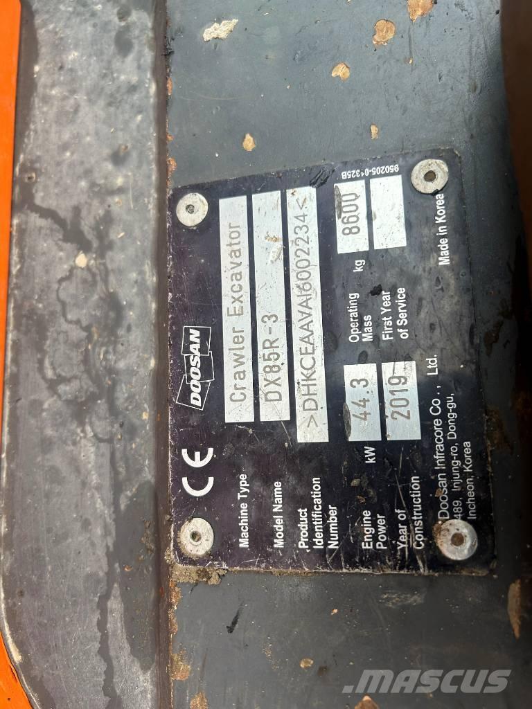 Doosan DX 85 R-3 Escavadoras Midi 7t - 12t