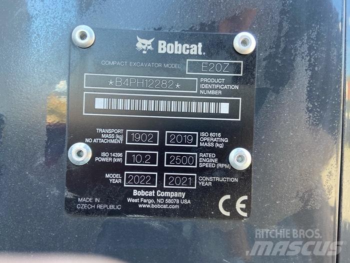 Bobcat E20z Mini Escavadoras <7t