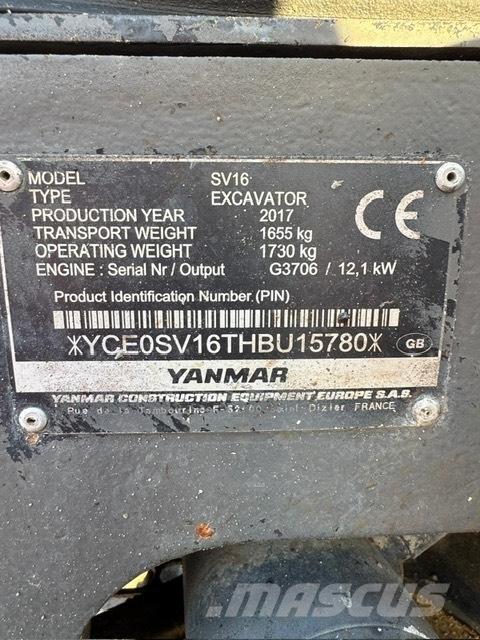 Yanmar SV 16 Mini Escavadoras <7t