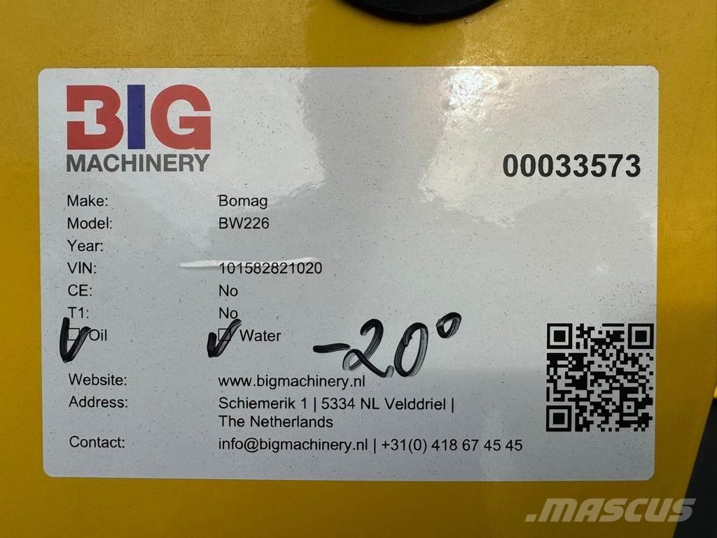 Bomag BW226 Cilindros Compactadores monocilíndricos