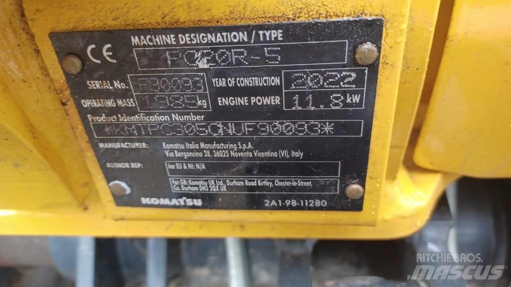 Komatsu PC 20 MR-5 Mini Escavadoras <7t