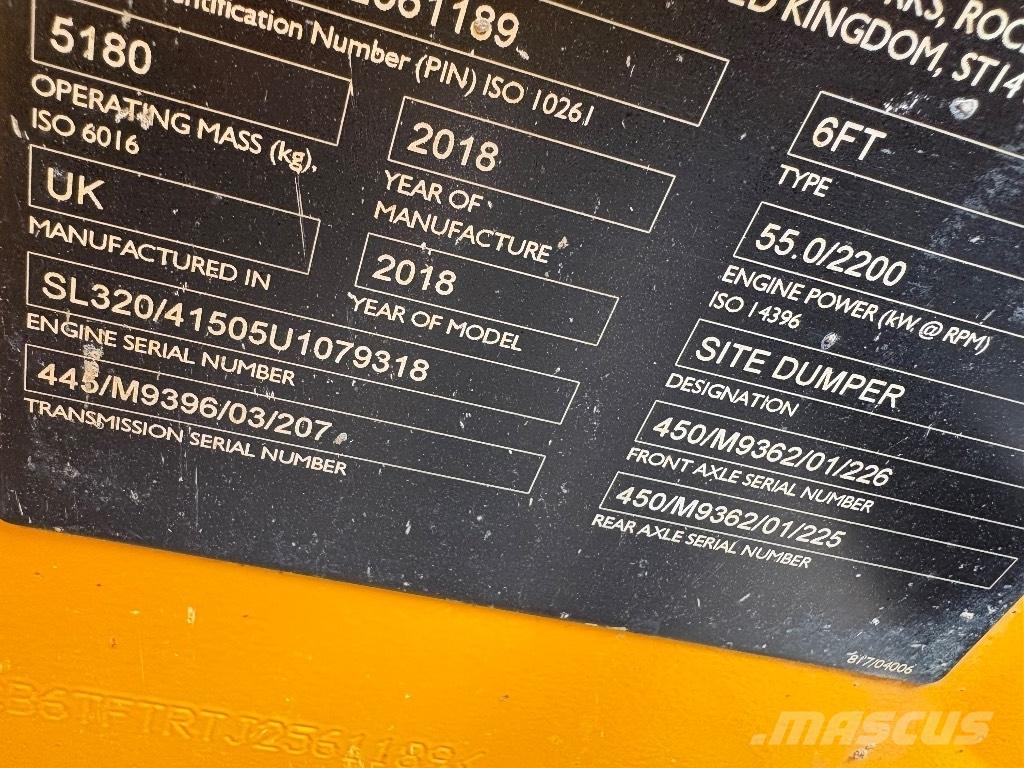 JCB 6T FT Dumpers de obras