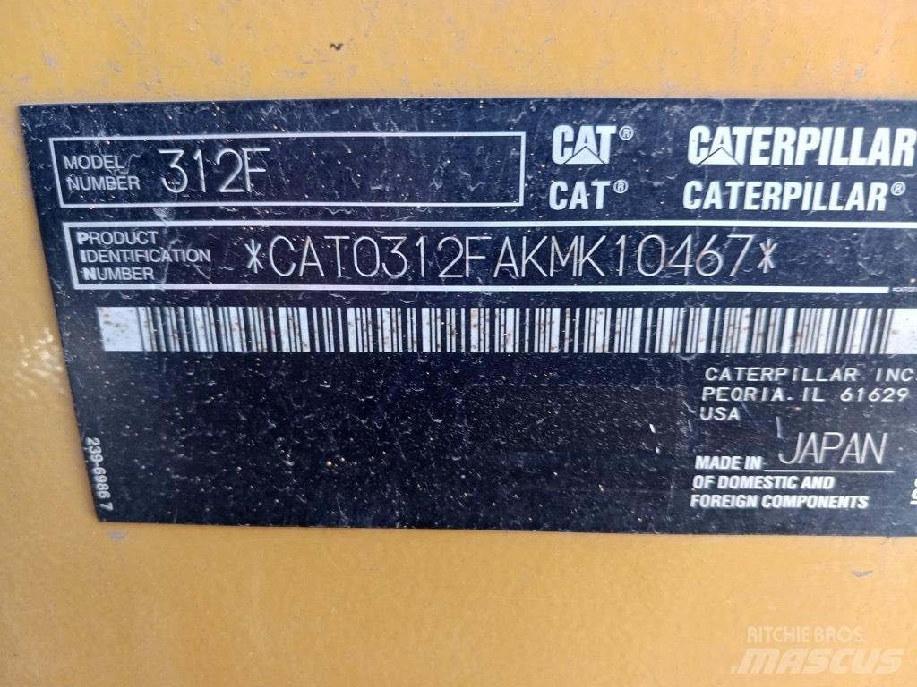 CAT 312 F Escavadoras de rastos