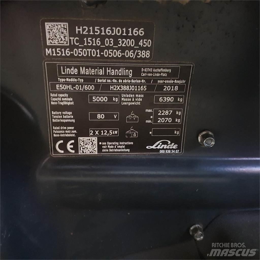 Linde E50/600HL Empilhadores eléctricos