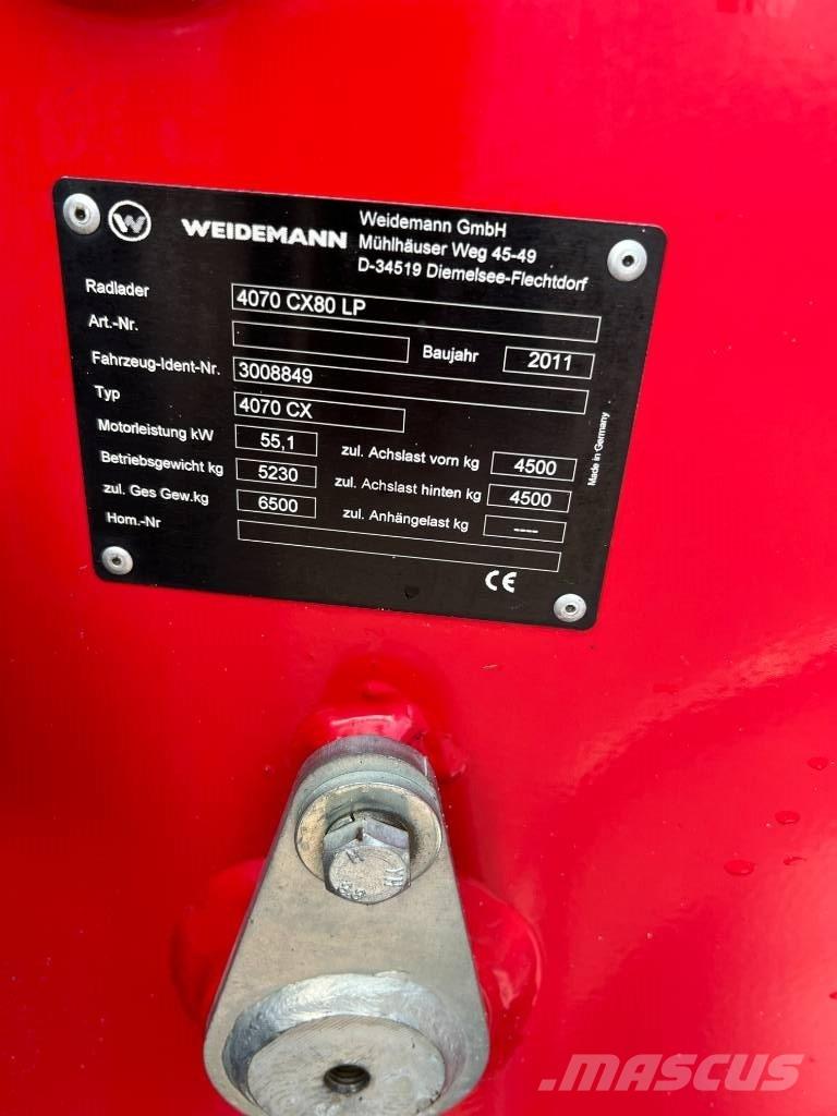 Weidemann 4070CX80LP Pás carregadoras de rodas