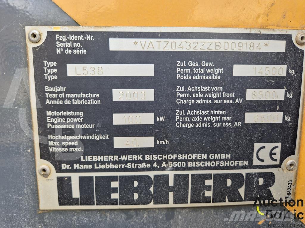 Liebherr L 538 Pás carregadoras de rodas