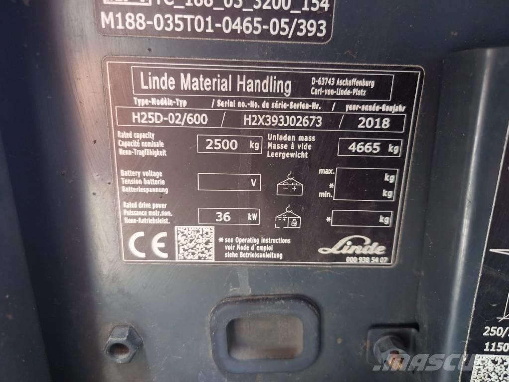 Linde H25/600D/393 Empilhadores Diesel