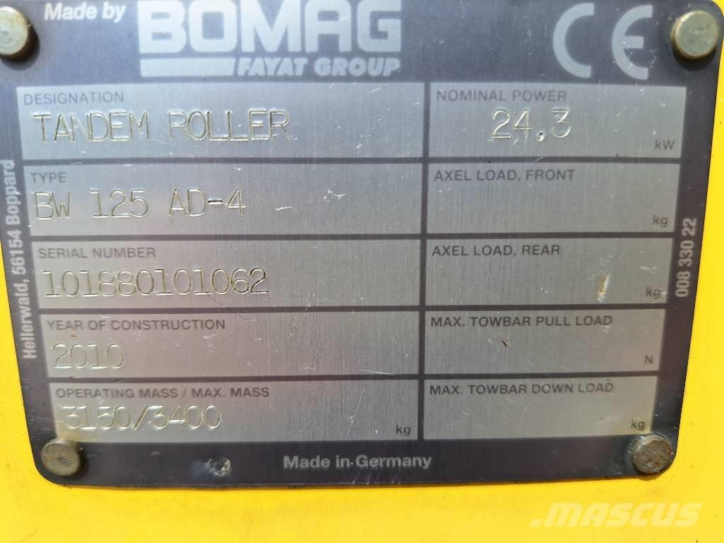 Bomag BW 125 AD-4 Cilindros Compactadores tandem