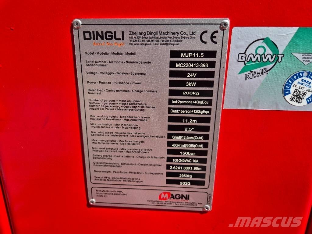 Magni MJP 11.5 Elevadores braços articulados