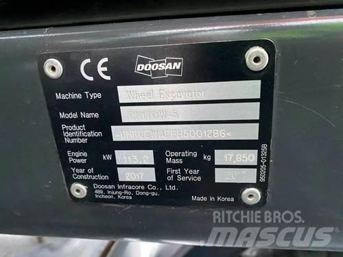 Doosan DX170W-5 Escavadoras de rodas