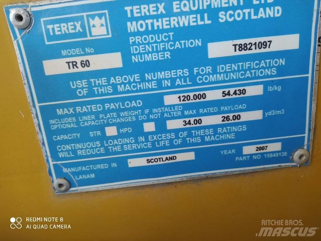 Terex TR 60 Camiőes dumper basculantes rígidos