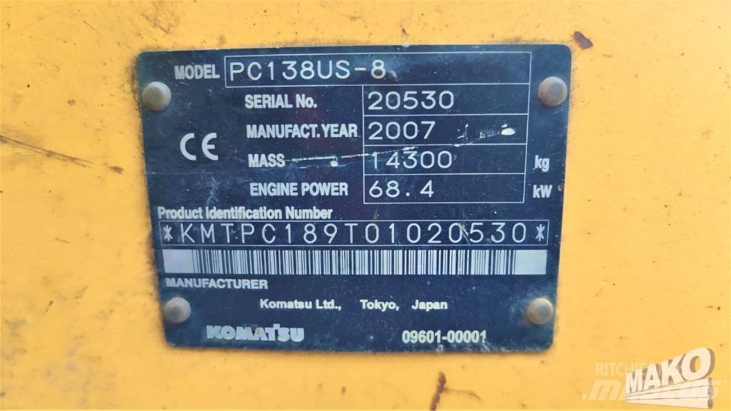 Komatsu PC 138 US-8 Escavadoras de rastos