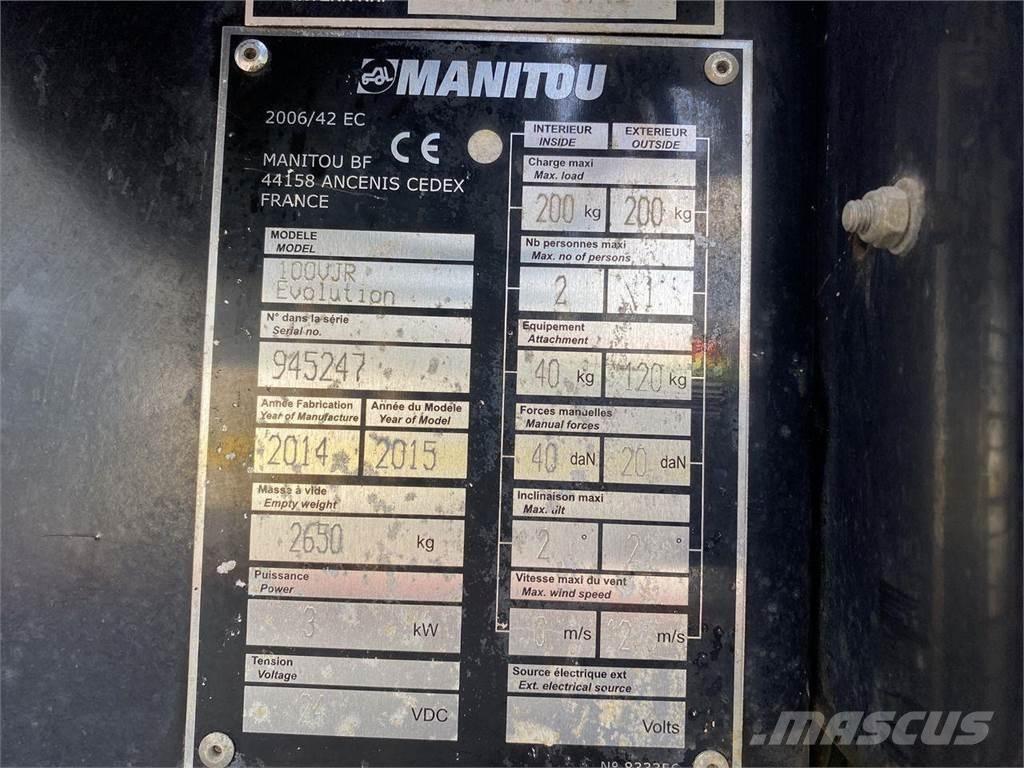 Manitou 100VJR Plataformas de Mastro Vertical