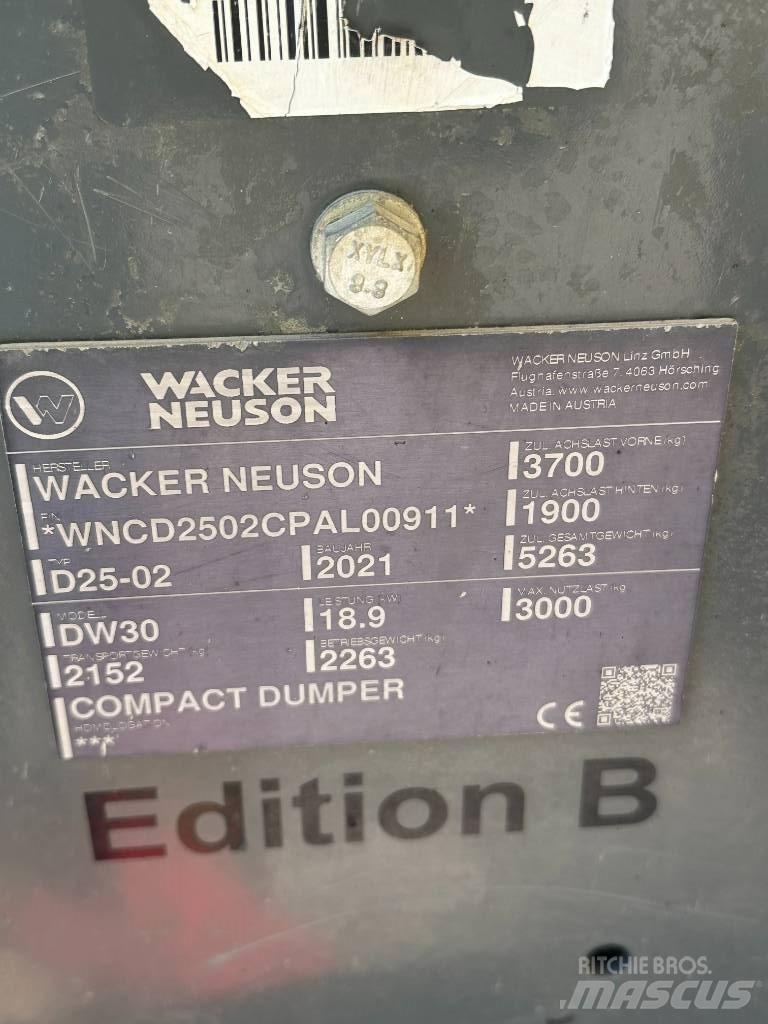 Wacker Neuson DW 30 Dumpers de obras
