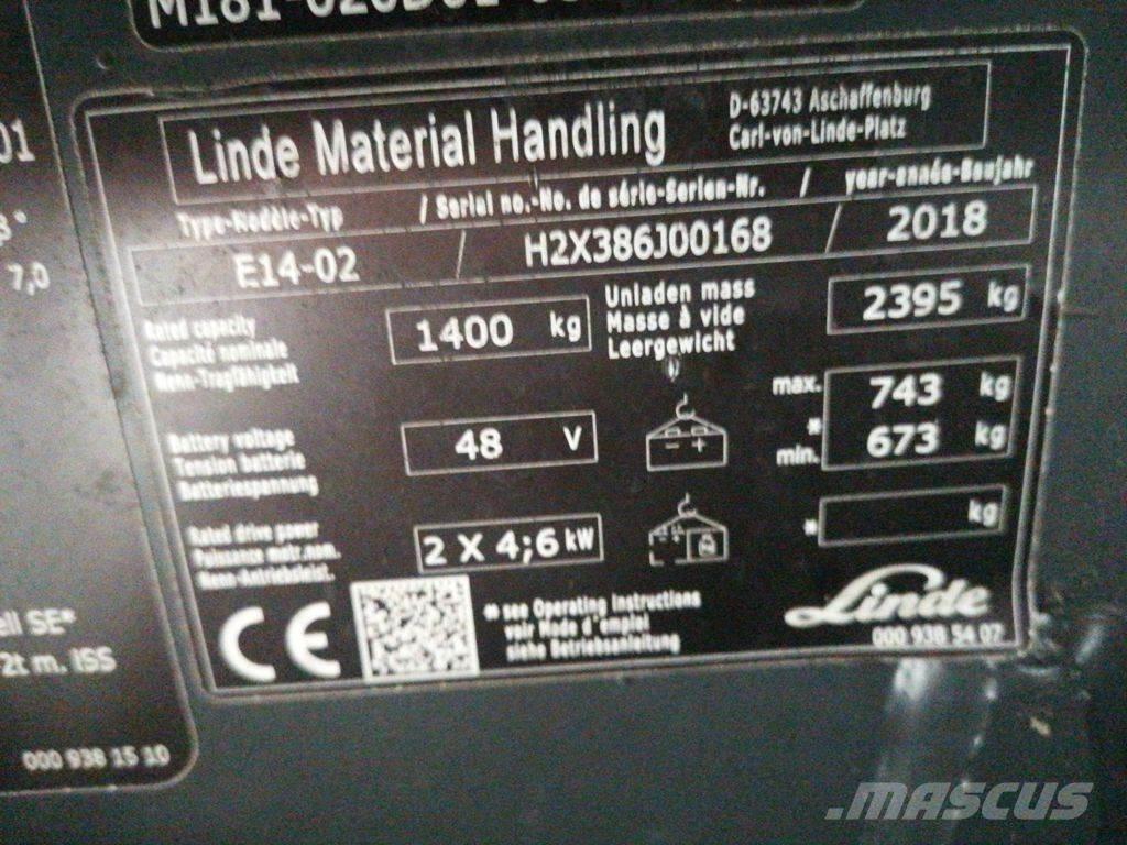 Linde E14-02 Empilhadores eléctricos