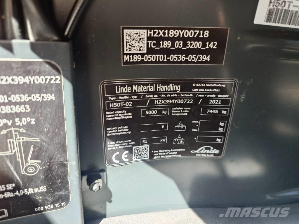 Linde H 50 T Empilhadores a gás