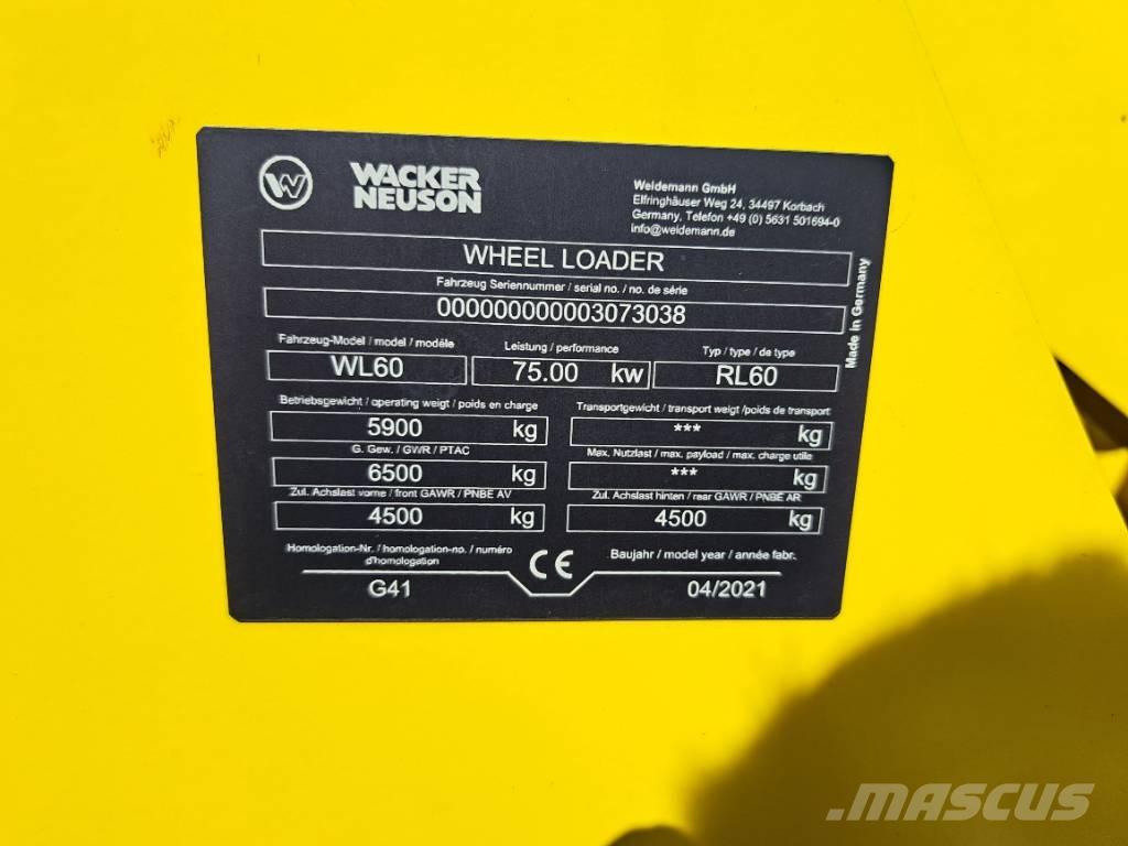 Wacker Neuson WL60 Pás carregadoras de rodas