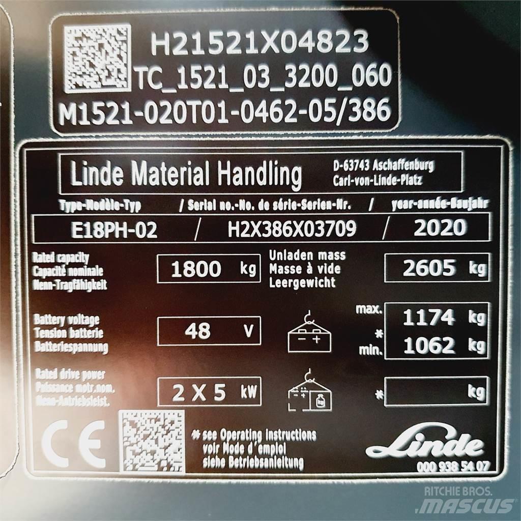 Linde E18PH Empilhadores eléctricos