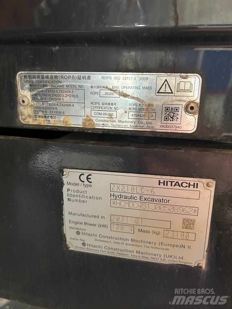 Hitachi ZX 210 LC-6 Escavadoras de rastos