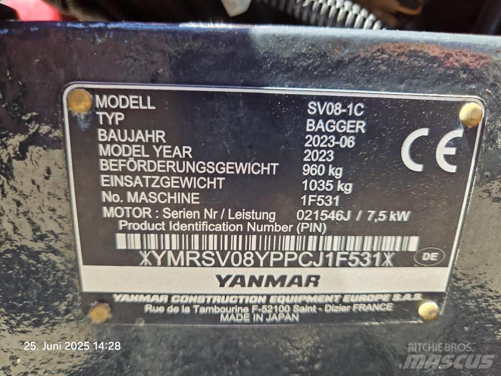 Yanmar SV 08-1 A Mini Escavadoras <7t