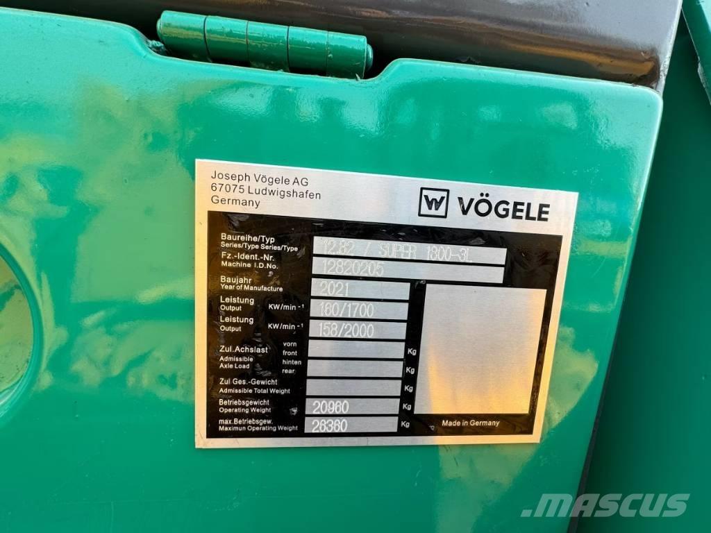 Vögele 1800-3 Pavimentadoras de asfalto