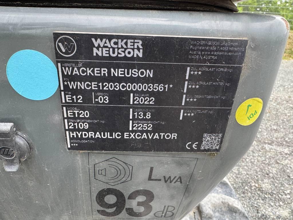Wacker Neuson ET20 Escavadoras de rastos