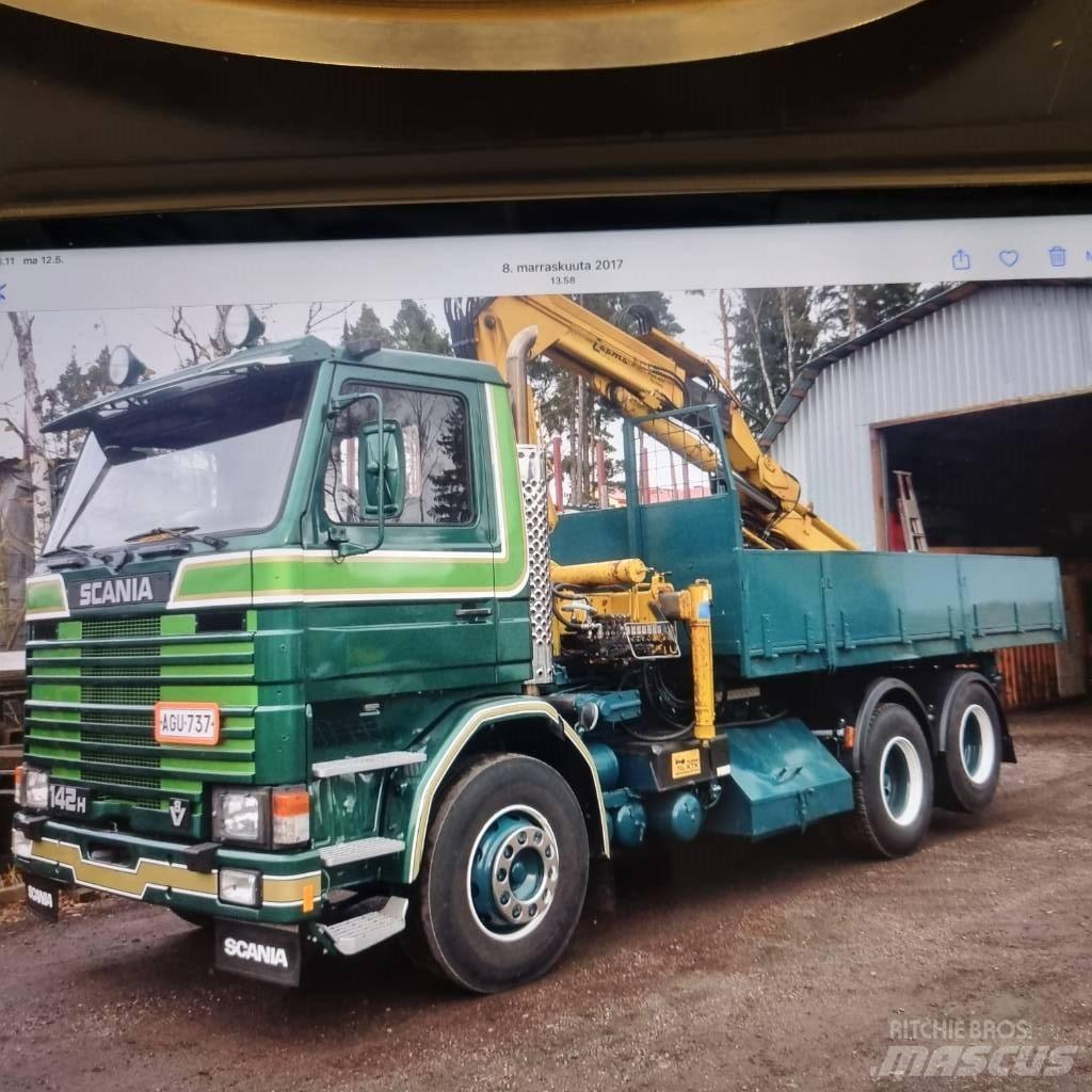 Scania R 142 HL Camiões caixa desmontável com elevador de cabo
