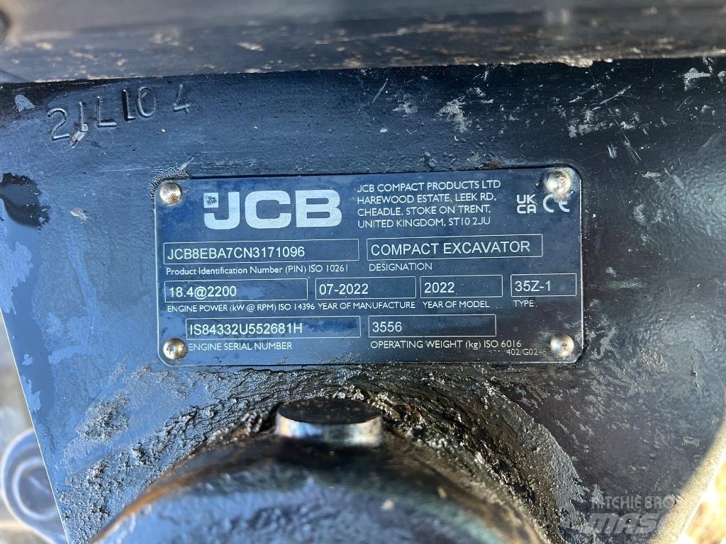 JCB 35 Z Mini Escavadoras <7t