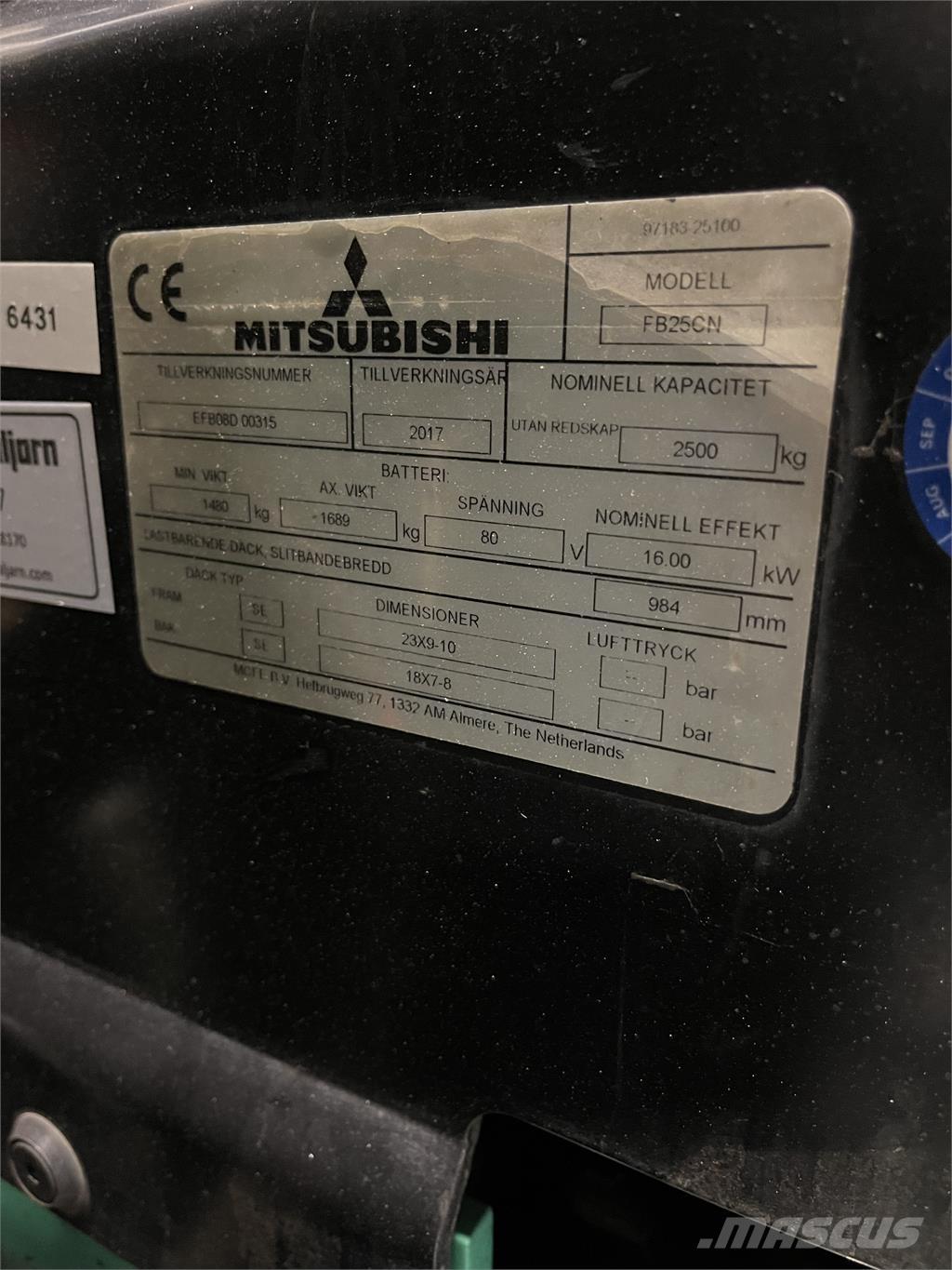 Mitsubishi FB25CN Empilhadores eléctricos