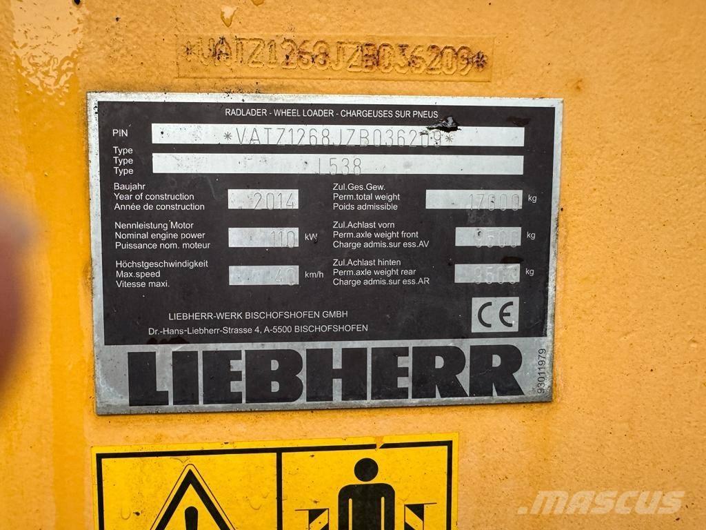 Liebherr L 538 Pás carregadoras de rodas