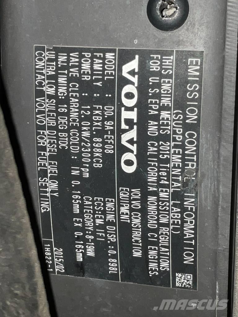 Volvo EC 15 D Mini Escavadoras <7t