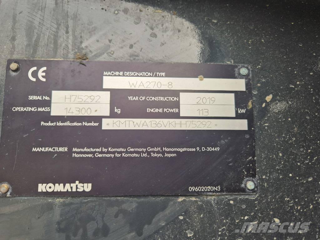 Komatsu WA 270-8 Pás carregadoras de rodas
