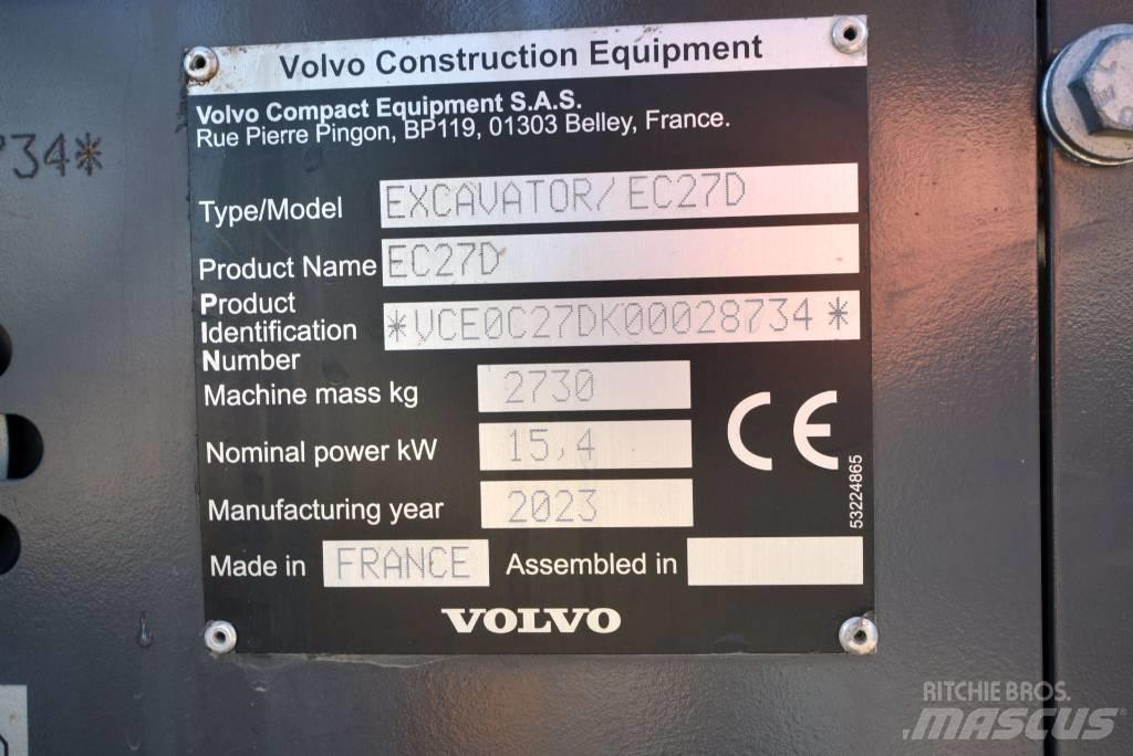 Volvo EC 27 D Mini Escavadoras <7t
